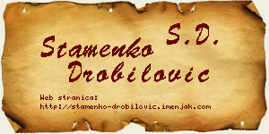 Stamenko Drobilović vizit kartica